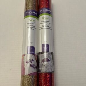Cricut Glitter and Holographic Iron-On Rolls - Gold and Red